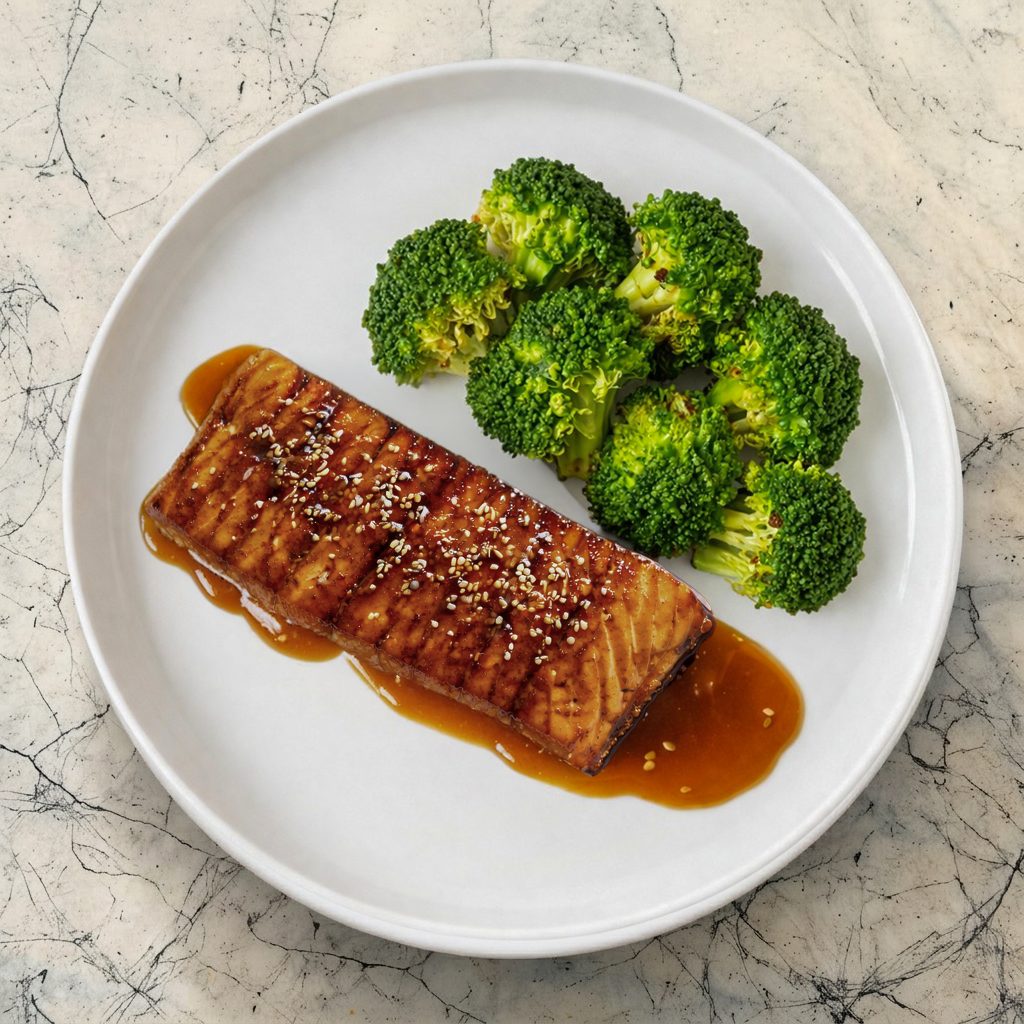 Salmon Teriyaki Dinner.