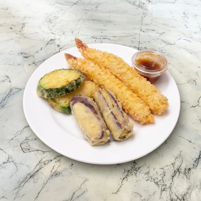A.Tempura Appetizer (Shrimp and Vegetables).