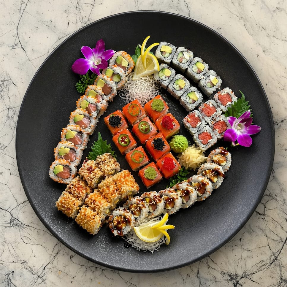Mixed Party Platter ( Choose any 6 Regular Rolls and 3 Special Rolls).
