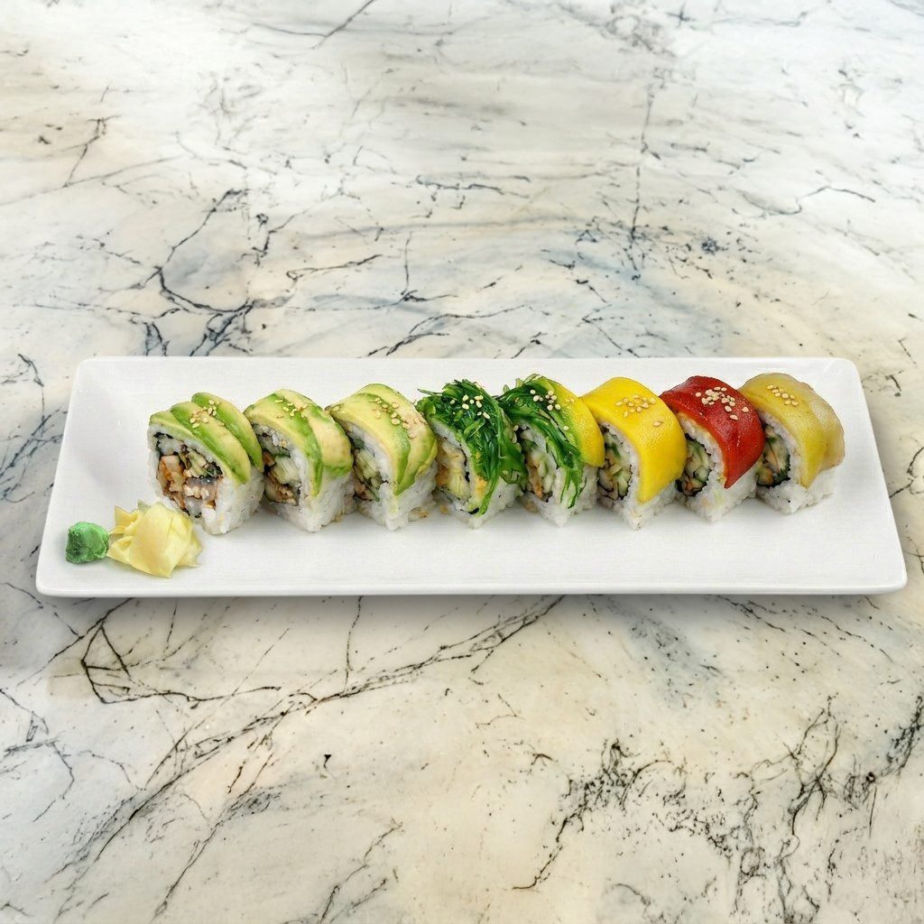 Veggie Rainbow Roll.