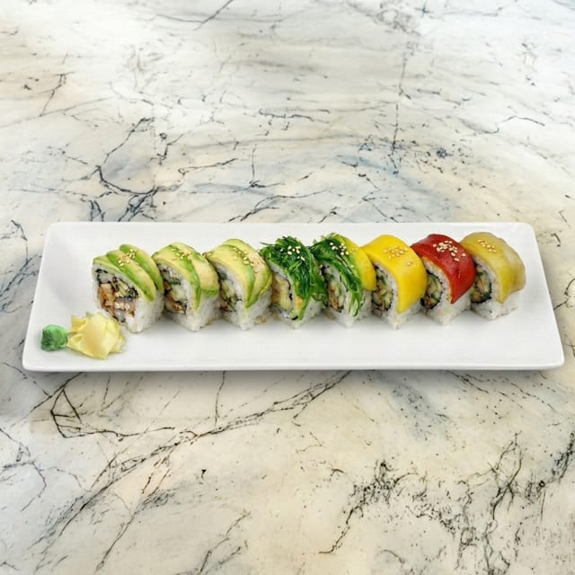 Veggie Rainbow Roll.