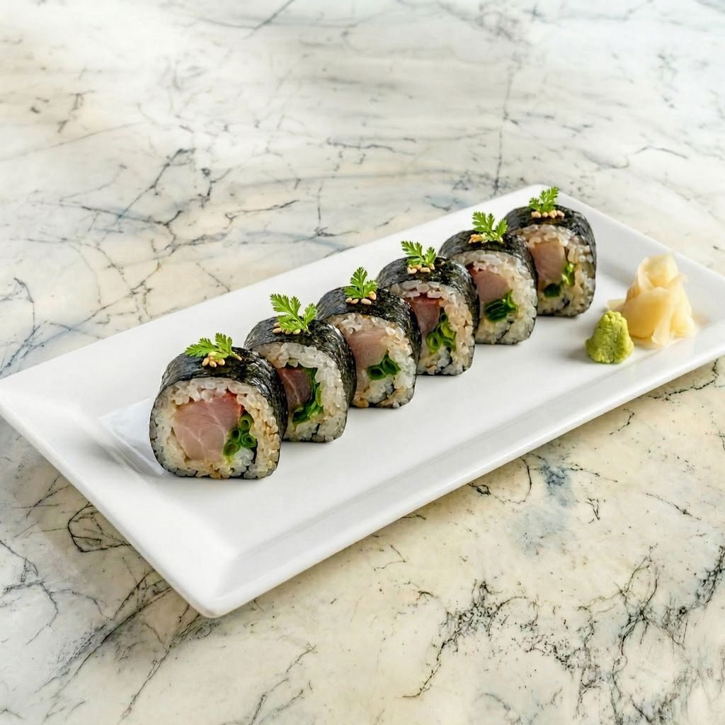 Yellowtail scallions Roll.