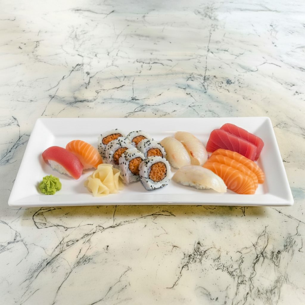 Sushi and Sashimi (Susaca) Dinner.